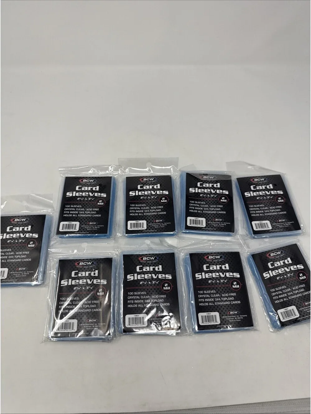 BCW Penny Card Soft Sleeves 9 Packs of 100 for Standard Sized Cards = 900